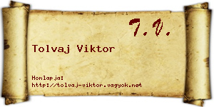 Tolvaj Viktor névjegykártya